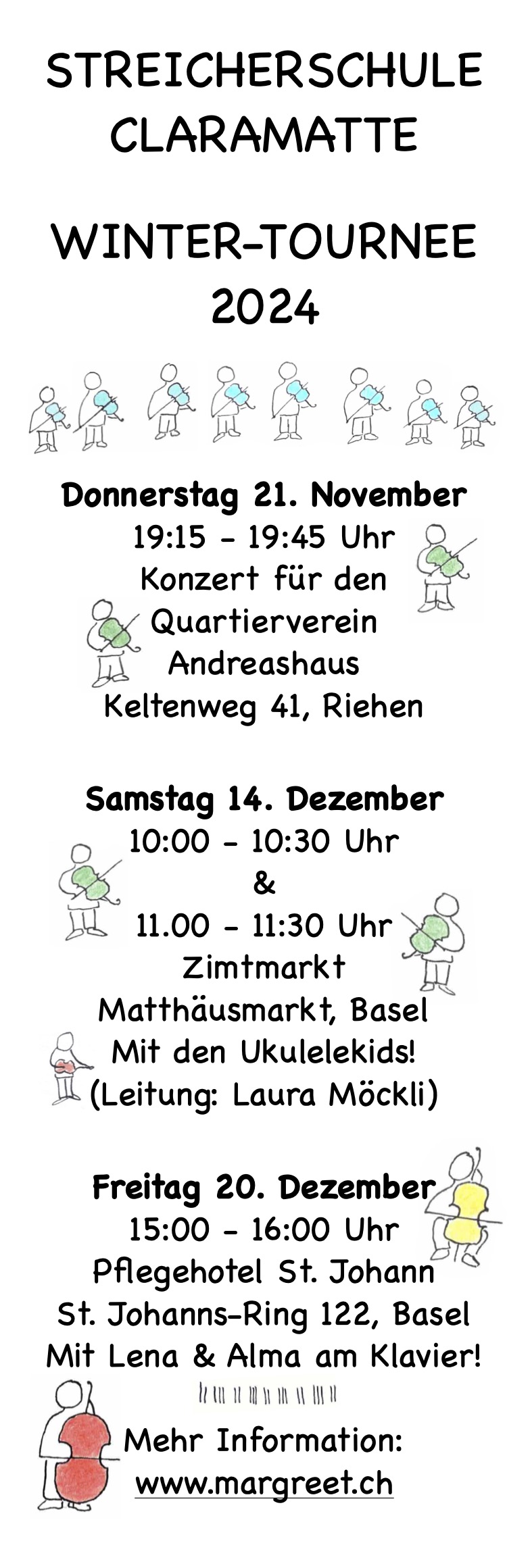 Streicherschule Claramatte Wintertounnee 2024
